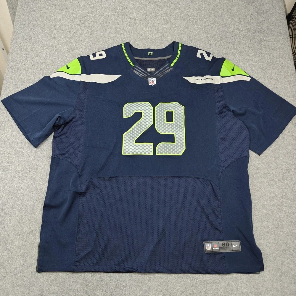 Seattle Seahawks Jersey Mens 60 Blue NFL Football Nike On Field Earl Thomas 29